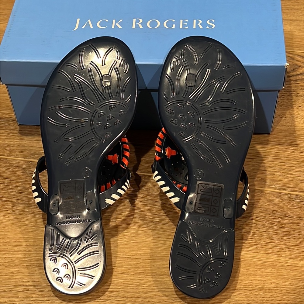 👋🏾 Jack Roger’s Georgica Jelly + Woven Sandal Size 8 brand new in box sandal - Picture 5 of 9